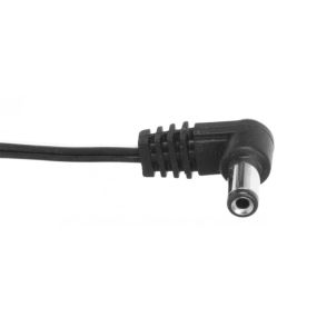 CIOKS Type 1 - 5.5/2.1mm DC-plug, centre negative, L-shape, 15cm (black)