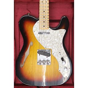 Fender Custom Shop 1968 Telecaster Thinline Journeyman Relic, Quartersawn Maple Neck in 3-Color Sunburst