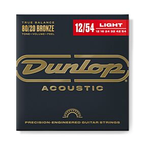 Jim Dunlop Phosphor Bronze Acoustic Guitar Strings 12-54 Gauge