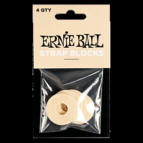 Ernie Ball Strap Blocks 4pk in Cream