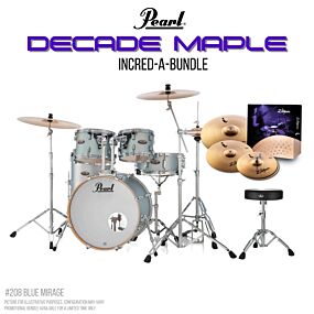 Pearl Decade Maple 20" Fusion Drumkit Increda-Bundle in Blue Mirage