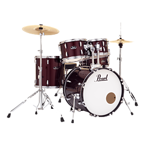Pearl RS Roadshow-X 20" 5-Pcs Fusion Drum Kit (20BD, 10TT, 12TT, 14FT, 14SD) Package in Red Wine