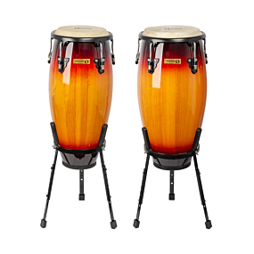 Mano Percussion 10/11 Inch Congas W/Basket Stands in Sunburst