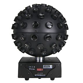 Event Lighting Lite NITROBALL2 - Spherical rotating effect light, 5 x 15W RGBWAUV LED