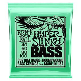 Ernie Ball Hyper Slinky Bass Nickel Wound Electric Bass Strings,  40 - 100 Gauge