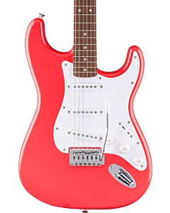 Squier FSR Squier Sonic Stratocaster, Laurel Fingerboard, White Pickguard in Fiesta Red