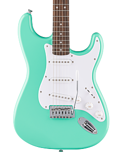 Squier FSR Squier Sonic Stratocaster, Laurel Fingerboard, White Pickguard in Sea Foam Green