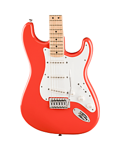 Squier FSR Squier Sonic Stratocaster, Maple Fingerboard, White Pickguard in Fiesta Red