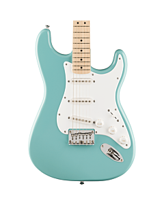 Squier FSR Squier Sonic Stratocaster HT, Maple Fingerboard, White Pickguard in Tropical Turquoise
