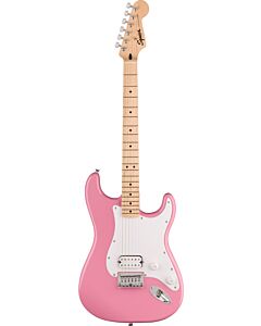 Squier Sonic Stratocaster HT H, Maple Fingerboard, White Pickguard in Flash Pink