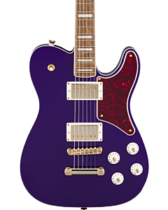 Squier FSR Paranormal Troublemaker Telecaster Deluxe, Laurel Fingerboard, Tortoiseshell Pickguard, Gold Hardware, Matching Headstock in Purple Metallic
