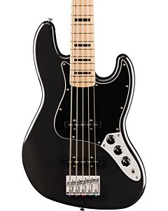 Squier Affinity Series Active Jazz Bass V, Maple Fingerboard in Black Metallic