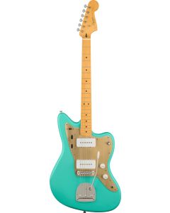 Squier 40th Anniversary Jazzmaster, Vintage Edition, Maple Fingerboard, Gold Anodized Pickguard in Satin Seafoam Green