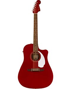 Fender Redondo Player, Walnut Fingerboard, White Pickguard in Candy Apple Red