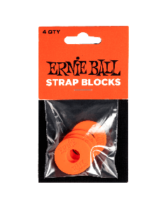 Ernie Ball Strap Blocks 4pk in Red
