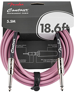 Fender Contour 18.6' Instrument Cable in Burgundy Mist