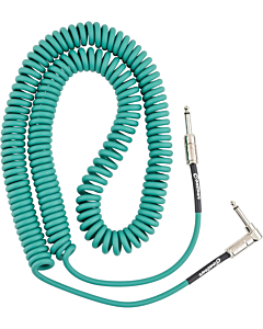 Fender Contour™ Series 30'  Coil Instrument Cable in Sherwood Green