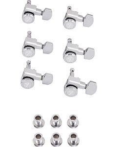 Fender Locking Stratocaster/Telecaster Staggered Tuning Machines (Polished Chrome) (6)