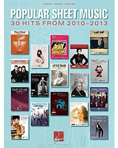 POPULAR SHEET MUSIC 30 HITS FROM 2010 - 2013 PVG