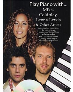PLAY PIANO WITH MIKA COLDPLAY LEONA LEWIS BK/CD