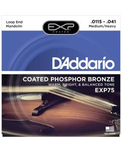 D'Addario EXP75 Coated Phosphor Bronze Mandolin Strings, Medium/Heavy, 11.5-41