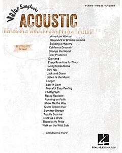 VALUE SONGBOOKS ACOUSTIC PVG
