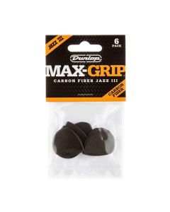 Dunlop Player's Pack Max-Grip Jazz III - Carbon Fiber (6-pack)