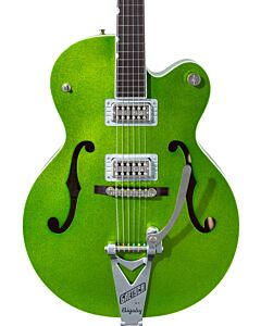 Gretsch G6120T-HR Brian Setzer Signature Hot Rod Hollow Body with Bigsby, Rosewood Fingerboard in Extreme Coolant Green Sparkle