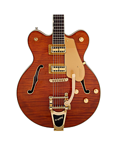 Gretsch Electromatic™ LTD Flame Okoume Broadkaster Double Cut with Bigsby in Roundup Orange