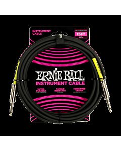 Ernie Ball 15ft PVC Straight to Straight Instrument Cable in Black