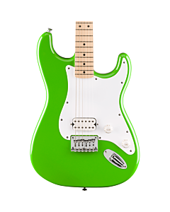 Squier FSR Squier Sonic Stratocaster HT H, Maple Fingerboard, White Pickguard in Lime Green
