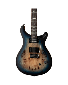 PRS SE Custom 24-08 Poplar Burl Limited Edition Electric Guitar in Lake Blue Midnight Burst