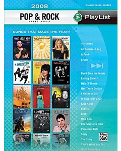 2008 POP & ROCK SHEET MUSIC PLAYLIST PVG