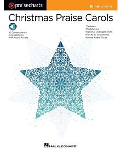 PRAISECHARTS - CHRISTMAS PRAISE CAROLS E FLAT BK/OLA
