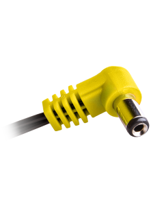 CIOKS Type 3  5,5/2,5mm Centre Negative DC Plug L Shape 50cm in Yellow