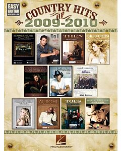 COUNTRY HITS OF 2009 - 2010 EASY GTR NOTES TAB