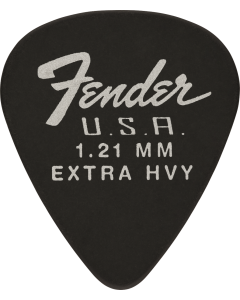 Fender Dura Tone 351 Shape Delin Picks Heavy 1.21 12 Pack in Black