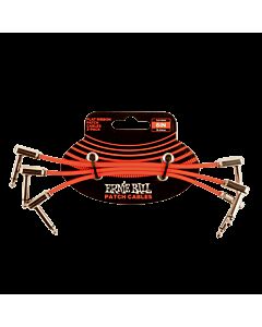 Ernie Ball 6” Flat Ribbon Patch Cable Red 3-Pack