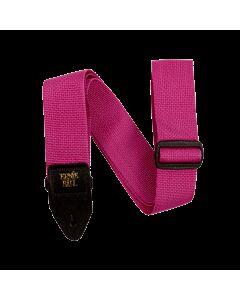 Ernie Ball Polypro Guitar Or Bass Strap in Raspberry & Black