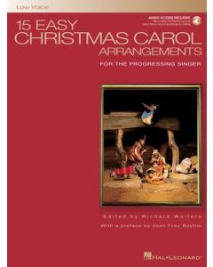 15 EASY CHRISTMAS CAROL ARRANGEMENTS LOW BK/CD