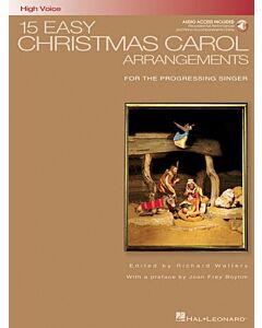 15 EASY CHRISTMAS CAROL ARRANGEMENTS HIGH BK/CD