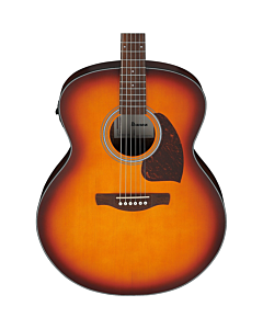 Ibanez PJ50E Open Pore Electric Acoustic Guitar in Vintage Amber Sunburst Top, Open Pore Natural Back and Sides 