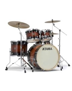 TAMA Superstar Classic 5 Piece Shell Pack in Mahogany Burst and SM5W Hardware Pack
