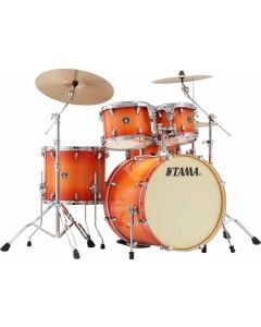 The TAMA Superstar Classic 5-Piece Shell Pack with 22" Bass Drum in - Tangerine Lacquer Burst (TLB) - with SM5W Hardware Pack Included