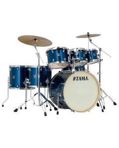 The TAMA Superstar Classic 7-Piece Shell Pack with 22" Bass Drum in - Indigo Sparkle (ISP) - with SM5W Hardware Pack Included