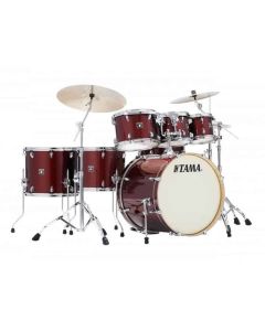 The TAMA Superstar Classic 7-Piece Shell Pack with 22" Bass Drum in - Dark Red Sparkle (DRP) - with SM5W Hardware Pack Included