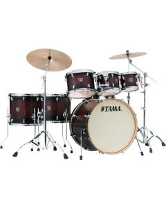 The TAMA Superstar Classic 7-Piece Shell Pack with 22" Bass Drum in - Garnet Burst Lacebark Pine (PGBP) - with SM5W Hardware Pack Included