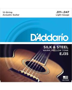 D'Addario EJ35 Silk & Steel 12-String Folk Guitar Strings, 11-47