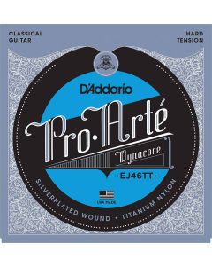 D'Addario EJ46TT ProArte DynaCore Classical Guitar Strings, Titanium Trebles, Hard Tension