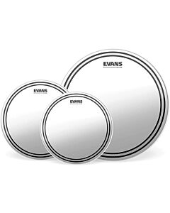 Evans EC2S Clear Rock Pack 10", 12" and 16" & Evans 14" HD Dry Snare Batter